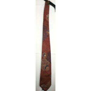 Tommy Hilfiger %100 Italian Silk Brown Paisley Tie WPL #2831